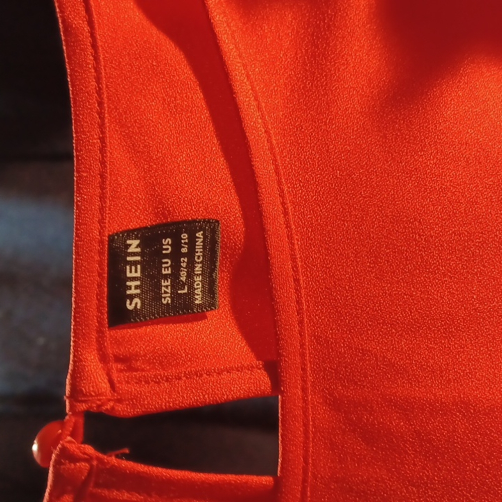 Red Ruffle Blouse - Picture 6 of 6